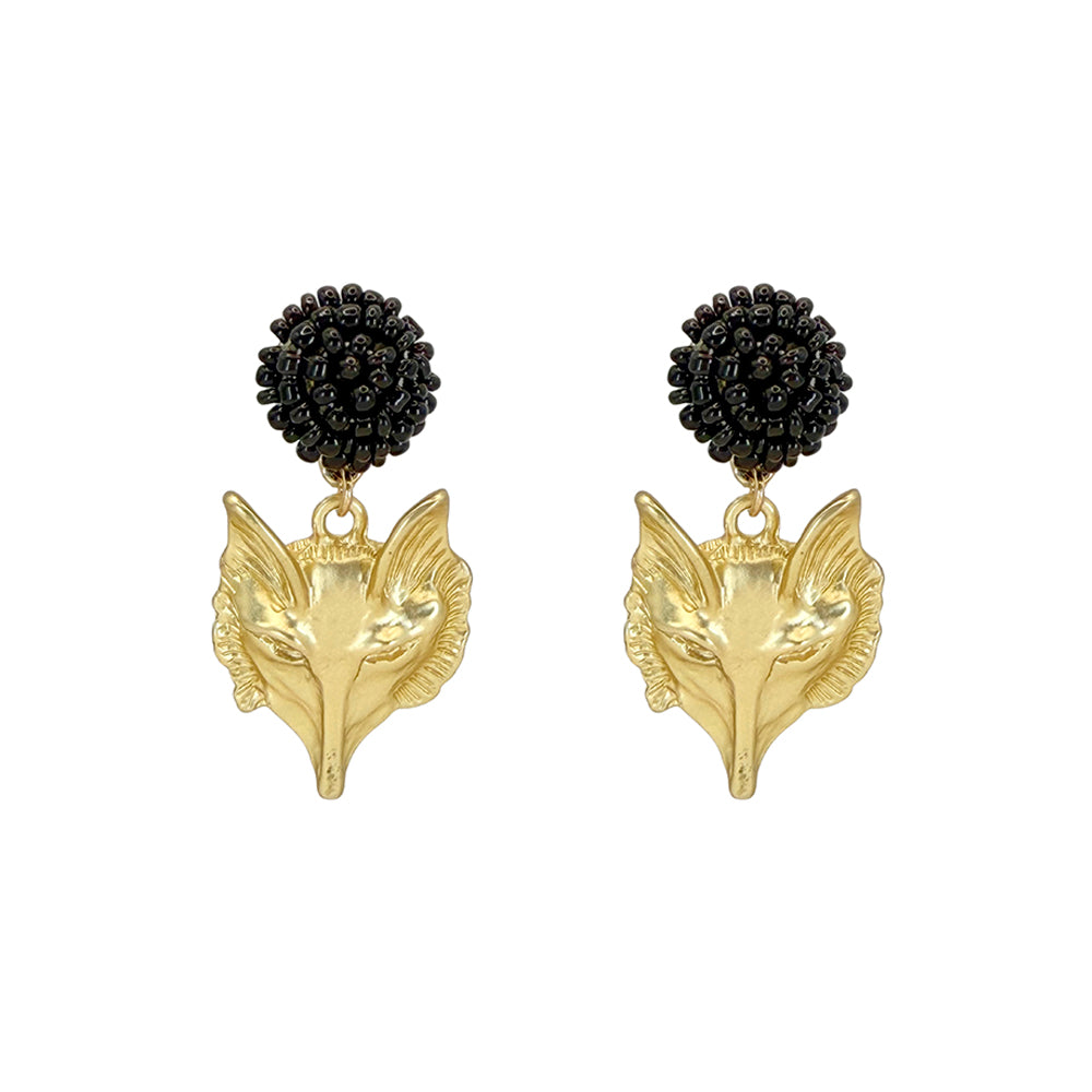 Seed Bead Earrings - Foxy - Brush Gold