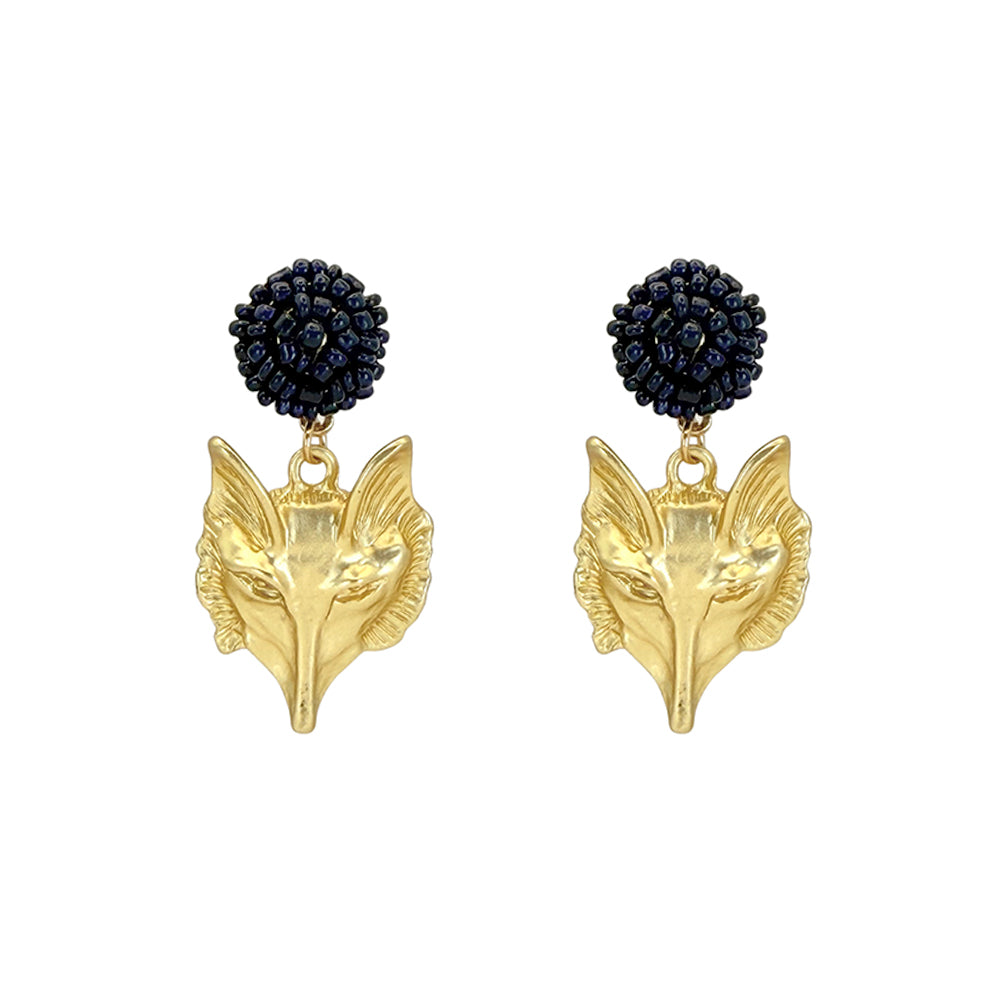 Seed Bead Earrings - Foxy - Brush Gold