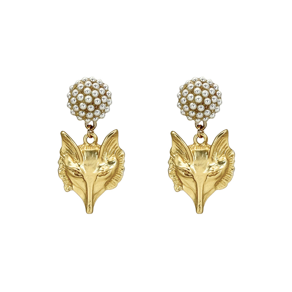 Seed Bead Earrings - Foxy - Brush Gold
