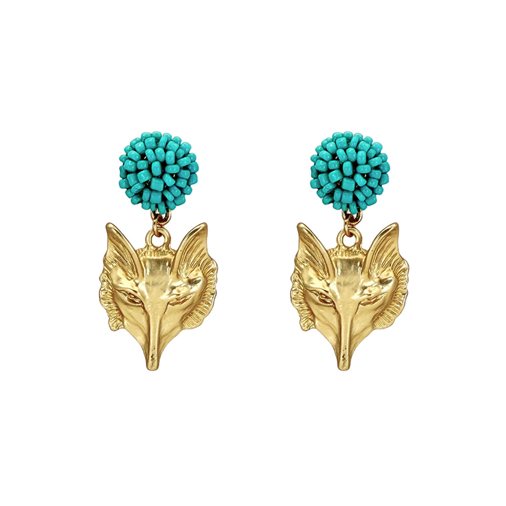Seed Bead Earrings - Foxy - Brush Gold