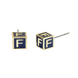 Love Letter Earrings - Navy Enamel