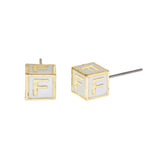 Love Letter Earrings - White Enamel
