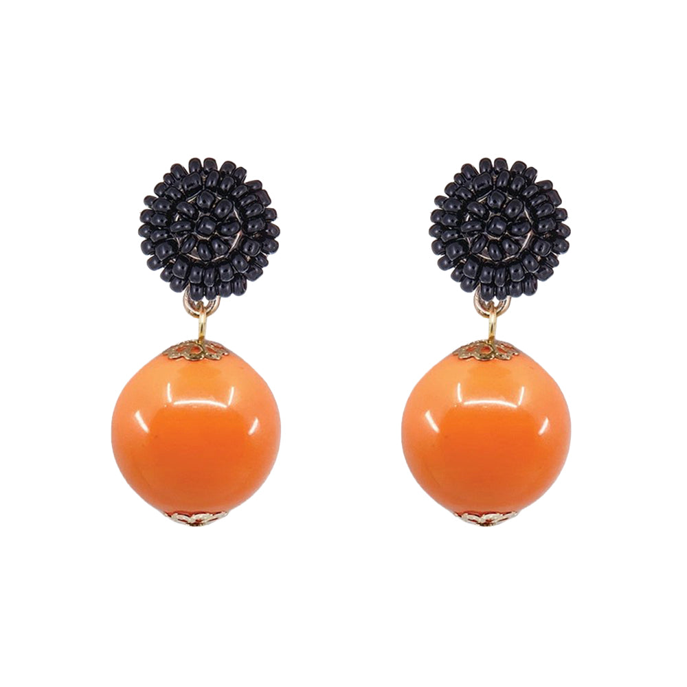 Seed Bead Earrings - Candy - Orange