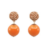 Seed Bead Earrings - Candy - Orange