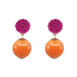 Seed Bead Earrings - Candy - Orange