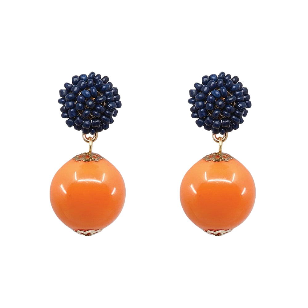 Seed Bead Earrings - Candy - Orange