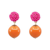Seed Bead Earrings - Candy - Orange