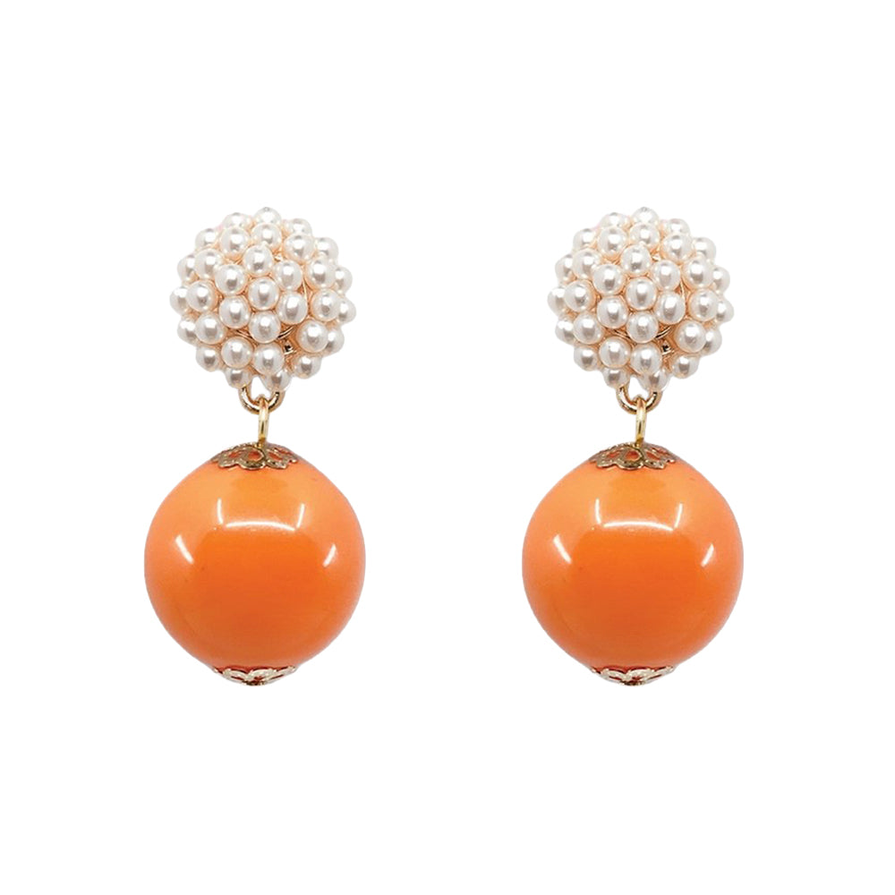Seed Bead Earrings - Candy - Orange