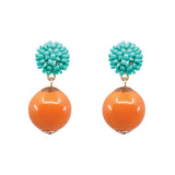 Seed Bead Earrings - Candy - Orange