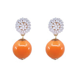 Seed Bead Earrings - Candy - Orange
