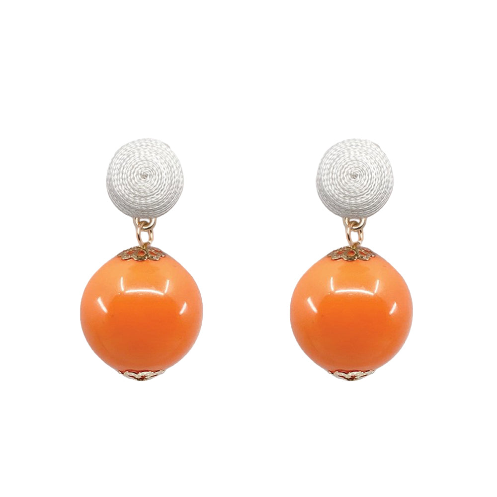 Thread Earrings - Candy - Orange