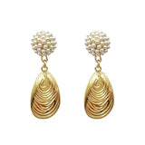 Seed Bead Earrings - Oyster
