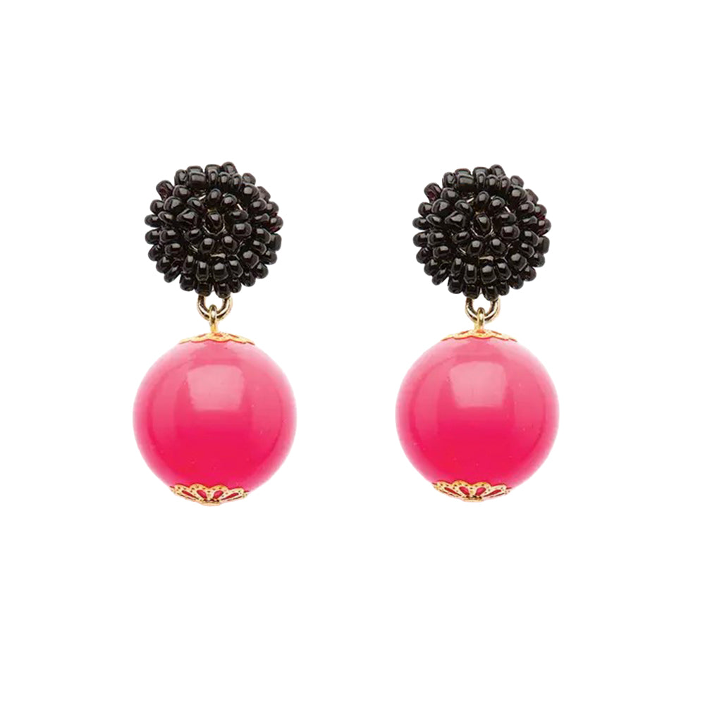 Seed Bead Earrings - Candy - Pink
