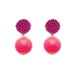 Seed Bead Earrings - Candy - Pink