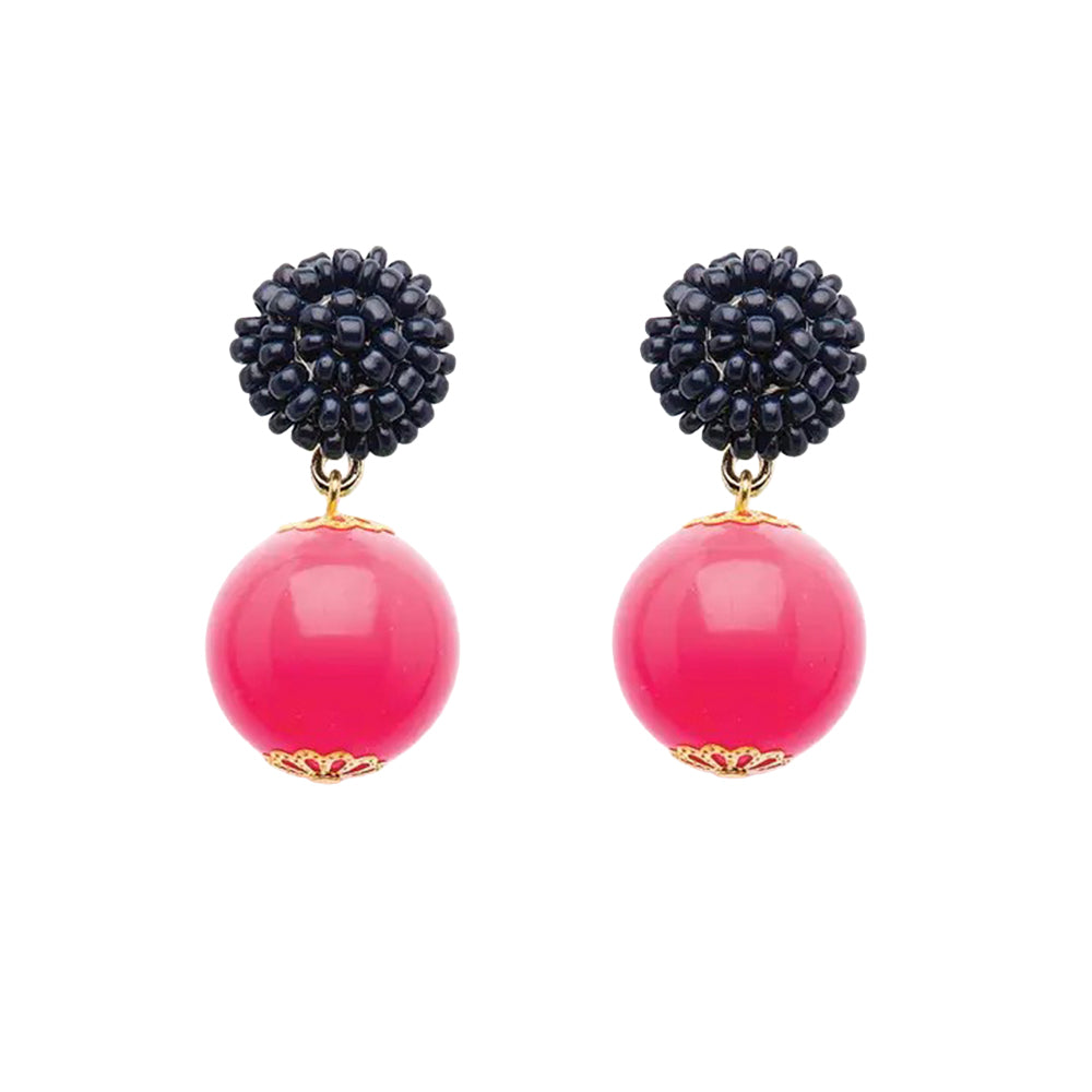Seed Bead Earrings - Candy - Pink