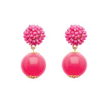 Seed Bead Earrings - Candy - Pink