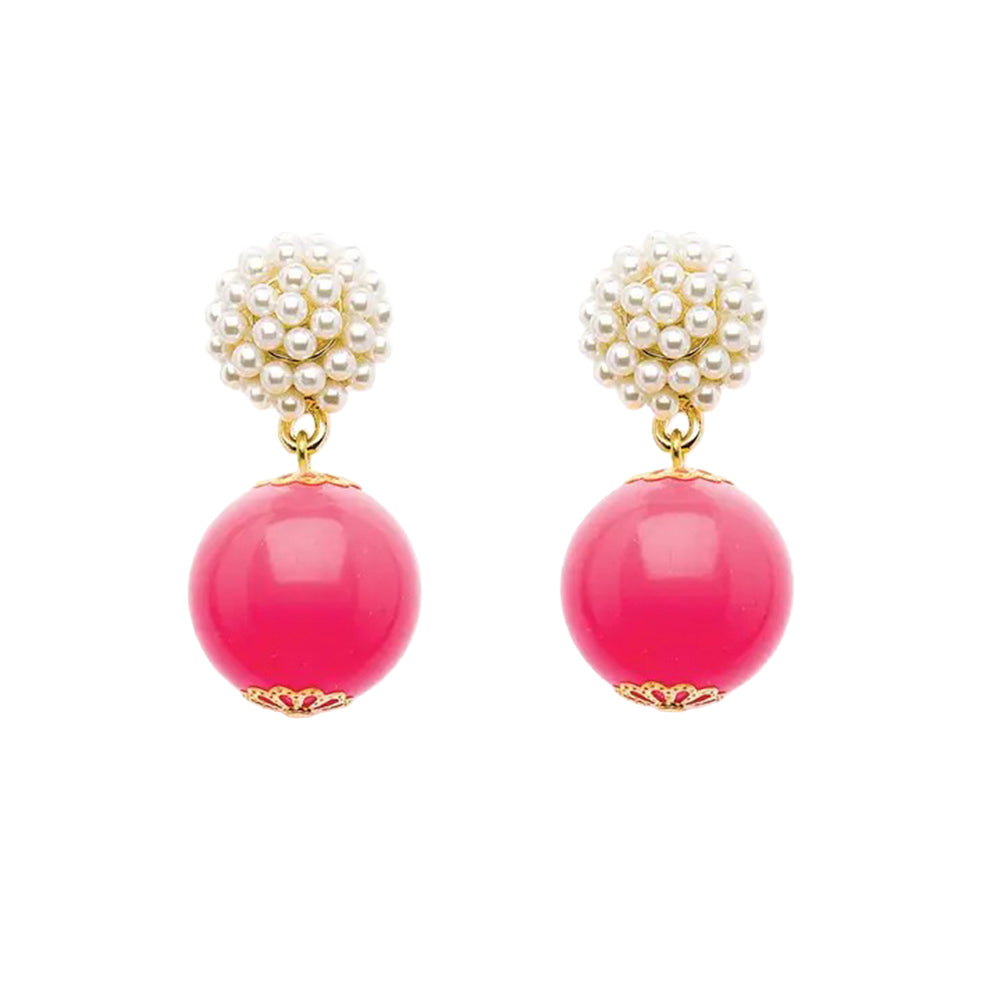Seed Bead Earrings - Candy - Pink