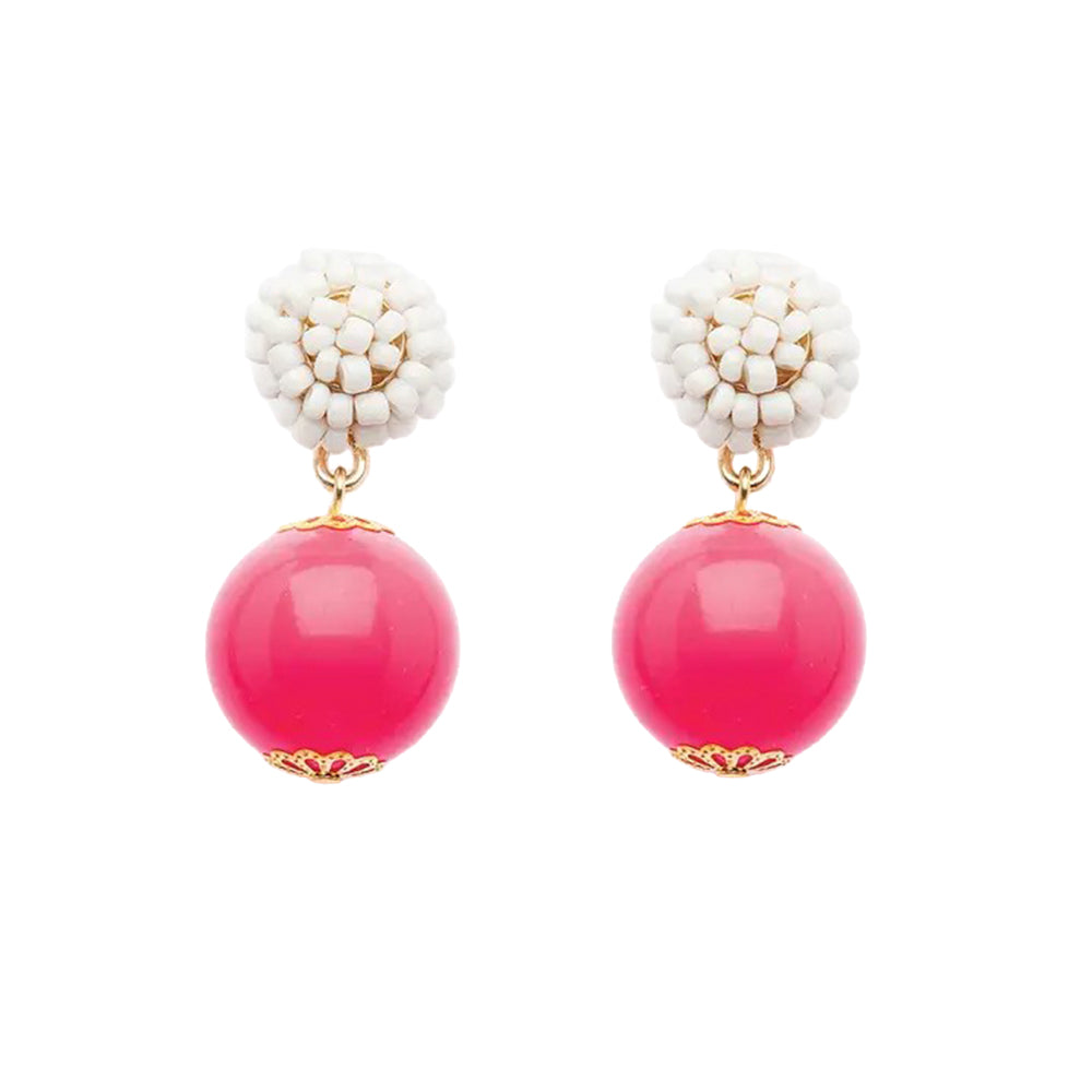 Seed Bead Earrings - Candy - Pink