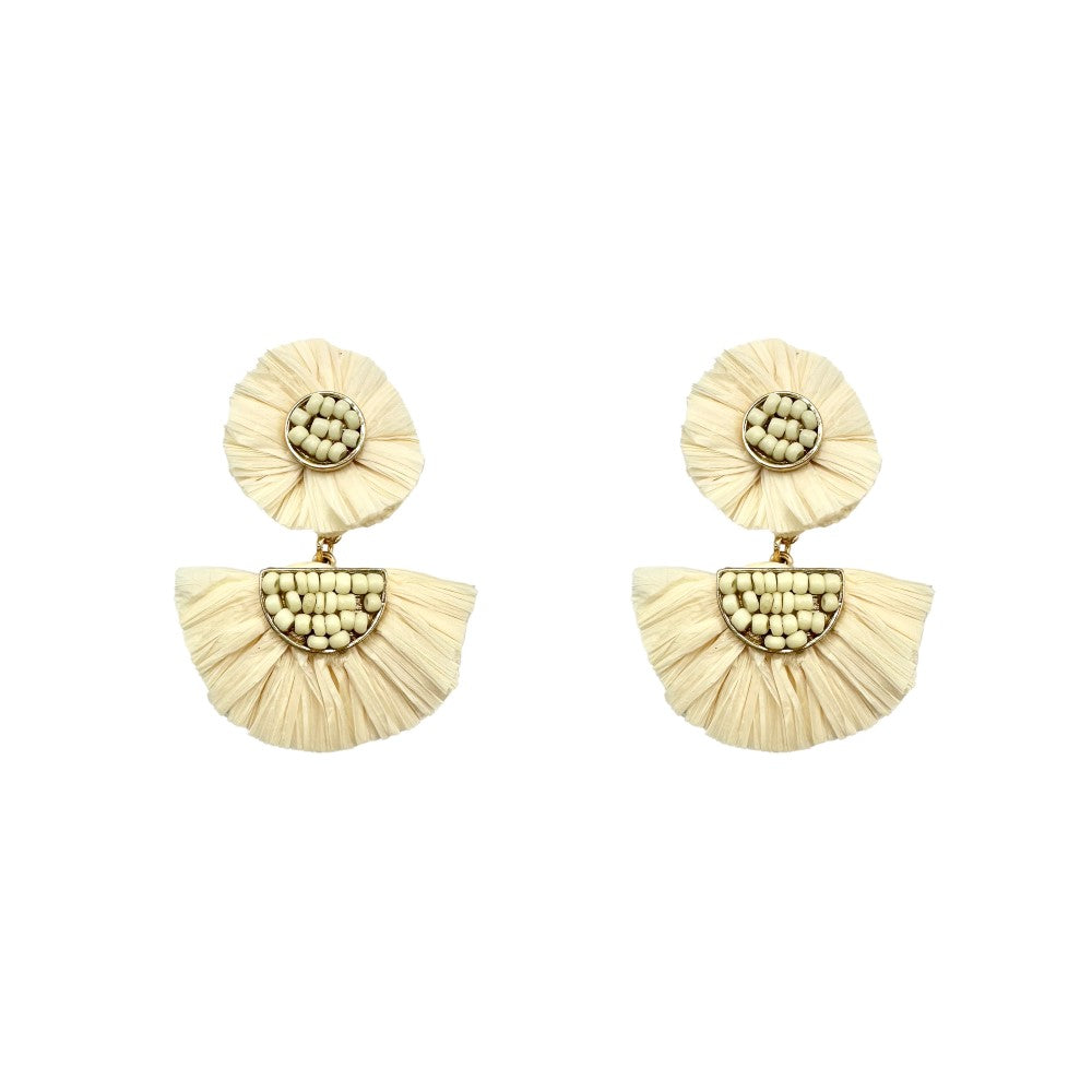 SALE - Raffia Palm Earrings