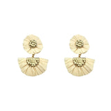 SALE - Raffia Palm Earrings