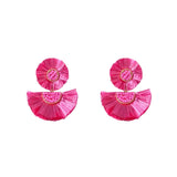 SALE - Raffia Palm Earrings