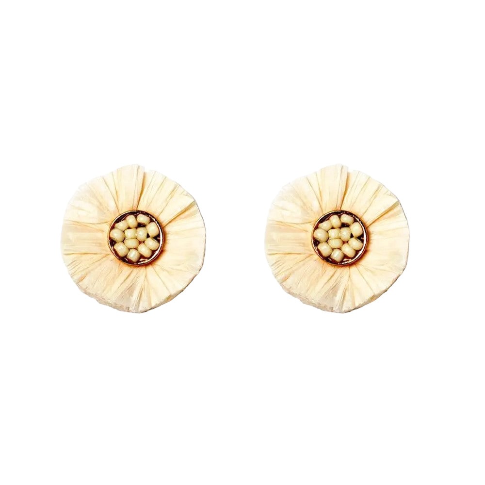 SALE - Raffia Stud Earrings
