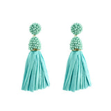 SALE - Raffia Tassel Earrings