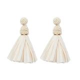SALE - Raffia Tassel Earrings