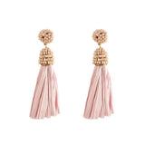 SALE - Raffia Tassel Earrings