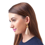 SALE - Raffia Tassel Earrings