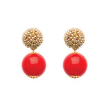 Seed Bead Earrings - Candy - Red