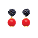 Seed Bead Earrings - Candy - Red