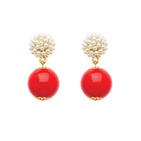 Seed Bead Earrings - Candy - Red