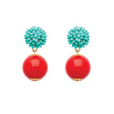 Seed Bead Earrings - Candy - Red