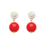 Seed Bead Earrings - Candy - Red