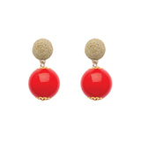 Thread Earrings - Candy - Red