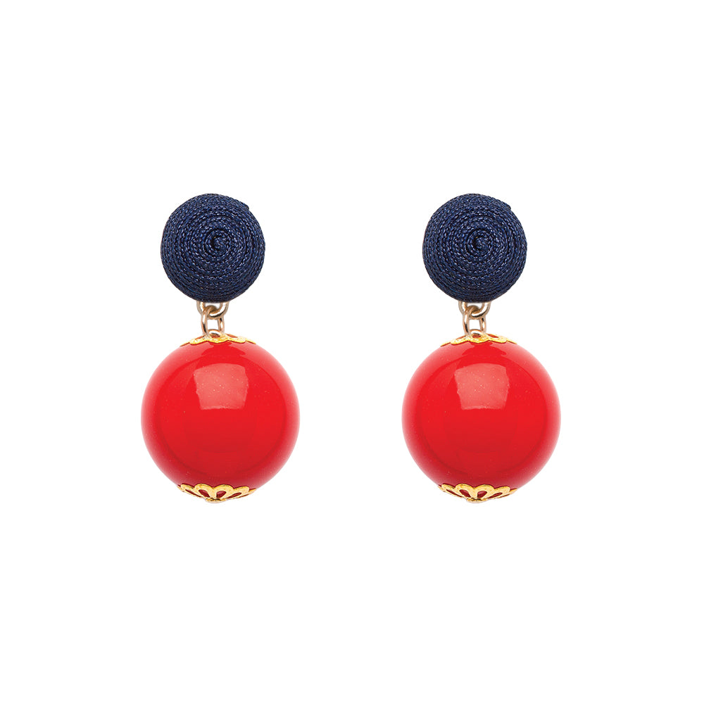Thread Earrings - Candy - Red