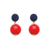 Thread Earrings - Candy - Red