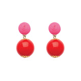 Thread Earrings - Candy - Red
