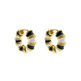 Stripe Hoop Earrings