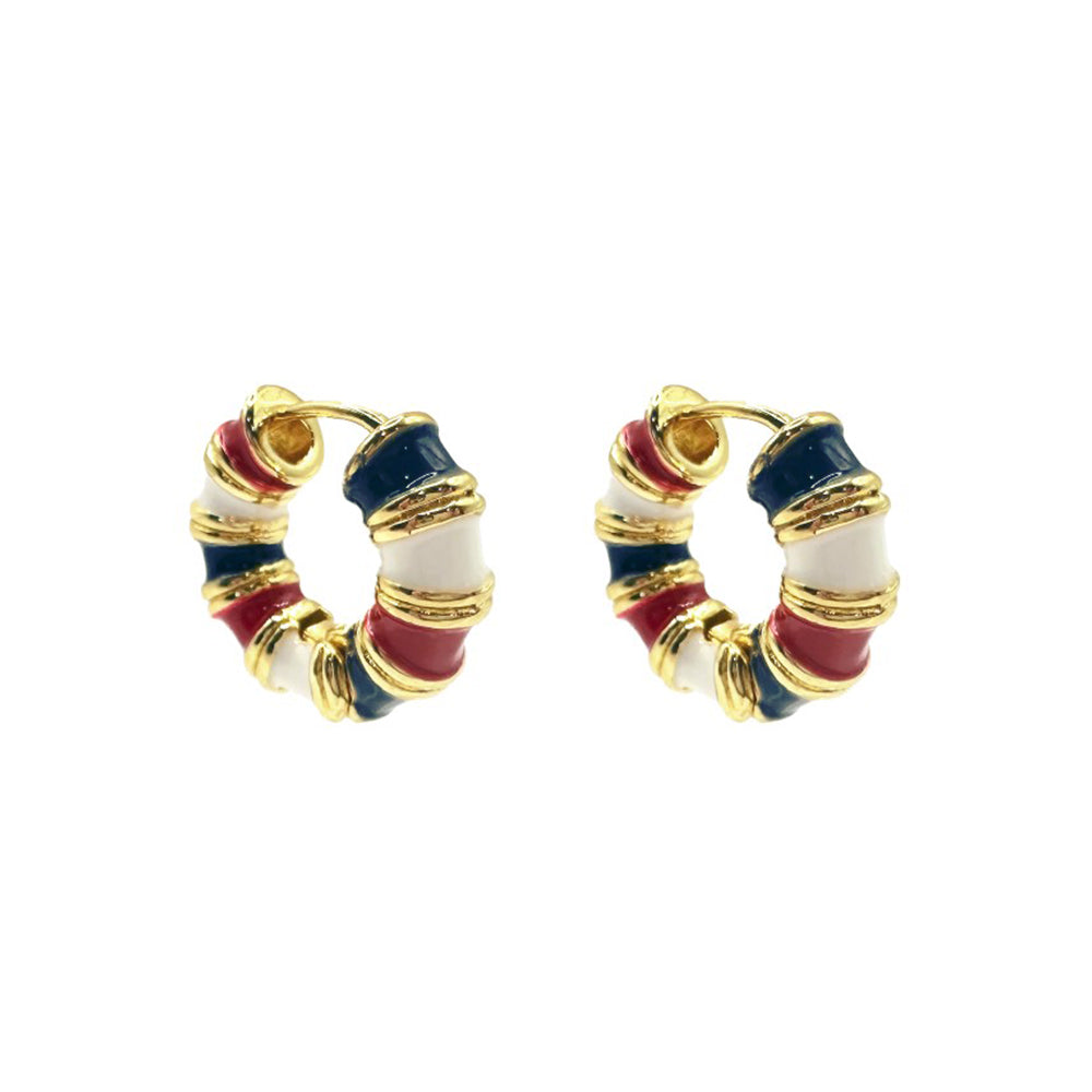 Stripe Hoop Earrings