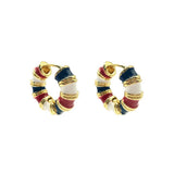 Stripe Hoop Earrings