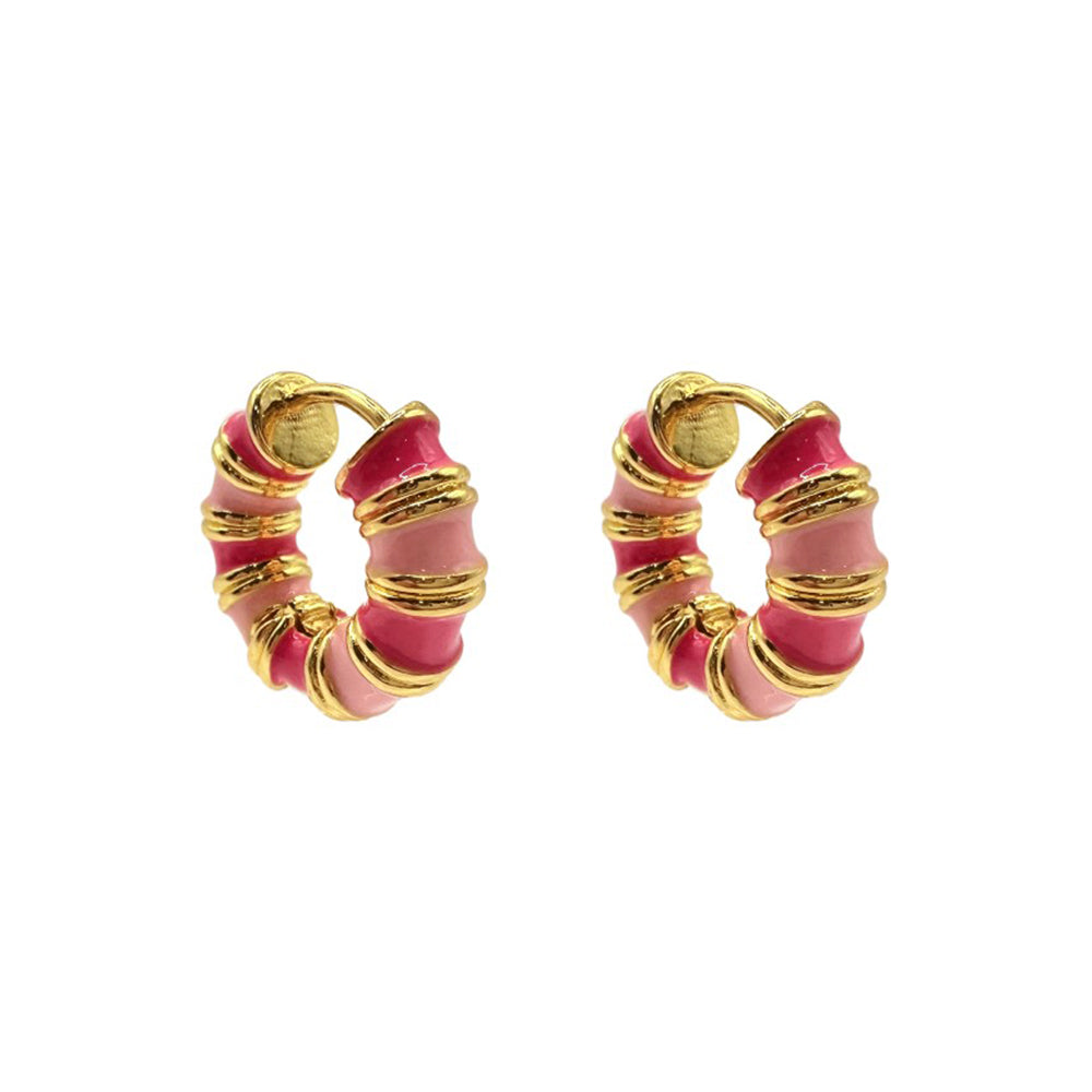 Stripe Hoop Earrings