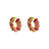 Stripe Hoop Earrings