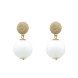 Thread Earrings - Candy - White