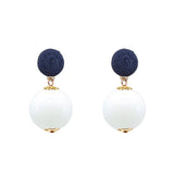 Thread Earrings - Candy - White