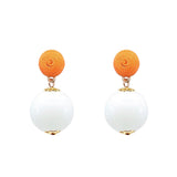 Thread Earrings - Candy - White