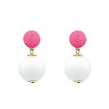 Thread Earrings - Candy - White