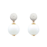 Thread Earrings - Candy - White