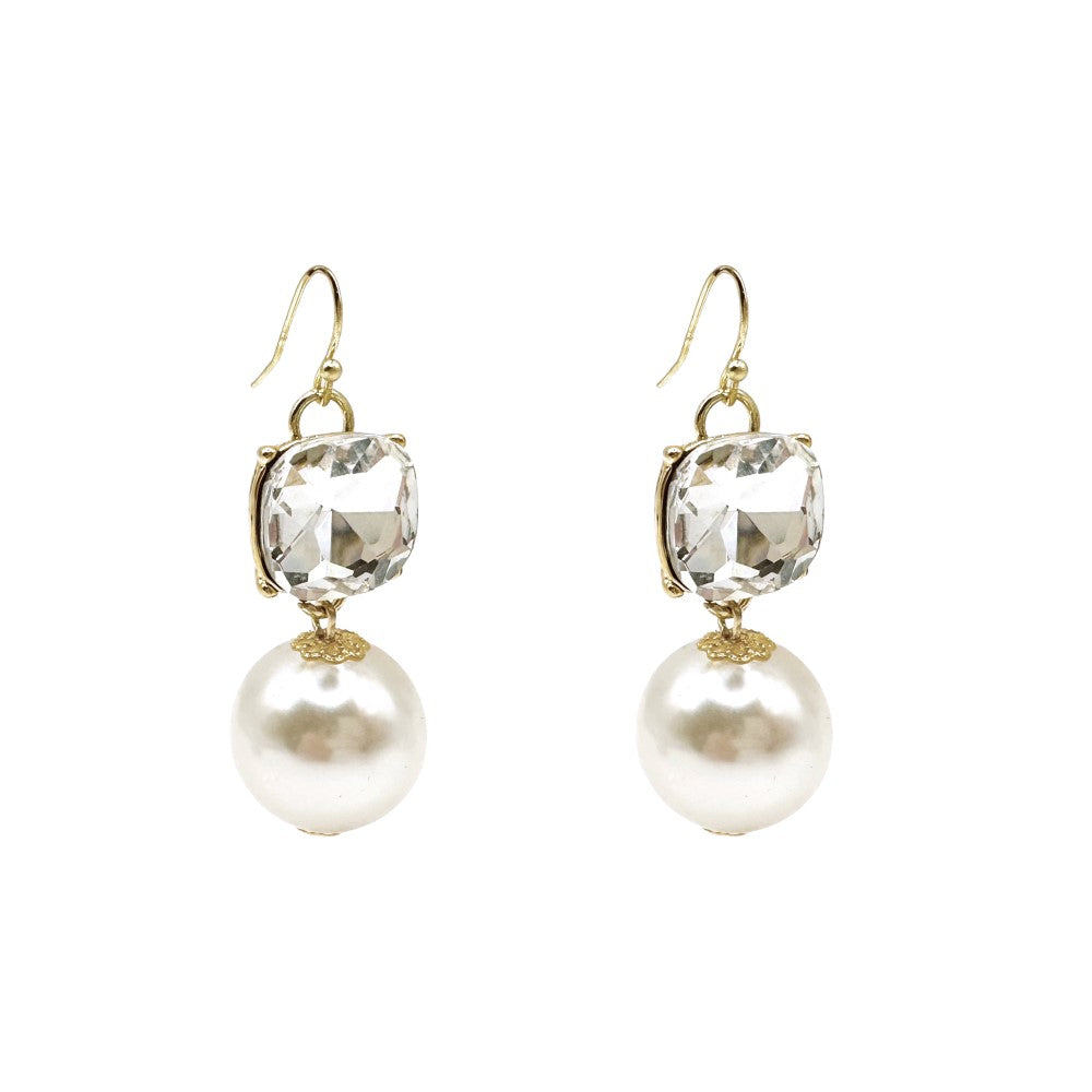 French Hook Earrings - Blake - Pearl